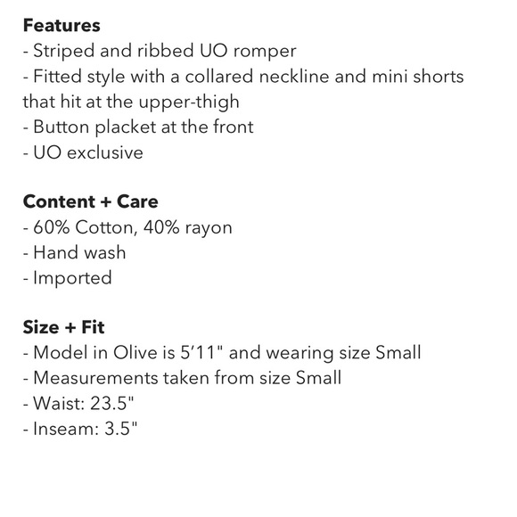 Ribbed knit romper- L - Avocado Olive Green retro NWT Urban Outfitters Sold Out - Picture 3 of 3